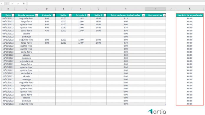 Planilha De Horas Trabalhadas: Como Fazer + Download Excel