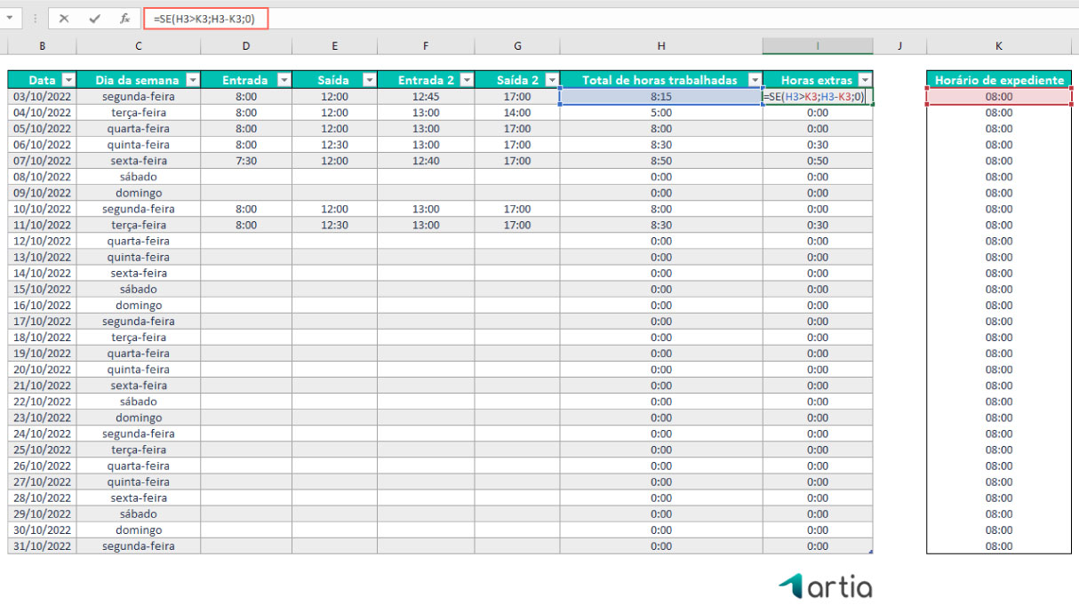 Planilha Para C Lculo De Hora De Trabalho Em Excel Planilhas Prontas