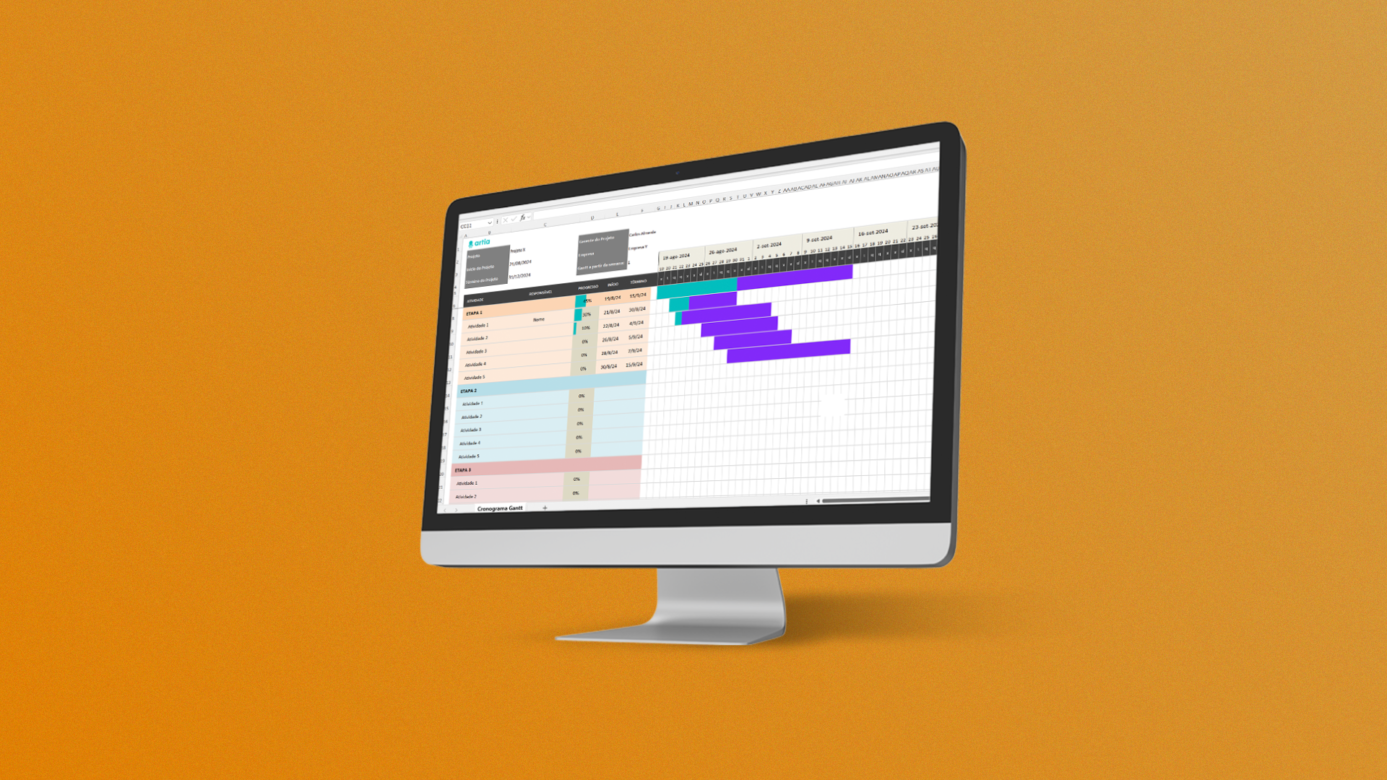 [Planilha] Gráfico de Gantt Online Excel Grátis